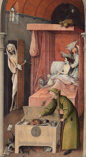 Death and the Miser - Hieronymus Bosch - 5 Spooky Paintings