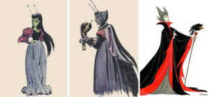 Marc Davis went through several iterations of Maleficent before arriving at her iconic final design. Via Disney.