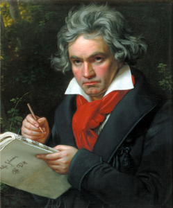 The middle period of Beethoven’s extensive work is called the “heroic” period because of the grand, rising intensity of his compositions. Art via Wikicommons.